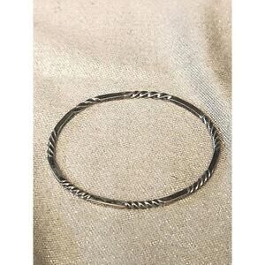 Vintage Sterling Silver 🌟 Signed 11gs Bangle Bracelet Sz7